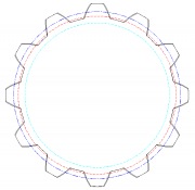 按齿轮公法线长度画出齿轮图----由齿轮公差决定齿轮图形 